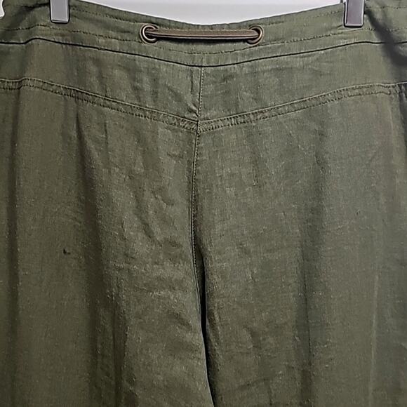 New Direction Women Linen Rayon Zip & Button Closure Tie Waist Pants Size 10 - Picture 6 of 9